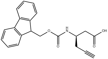 (3R)-3-[[(9H-芴-9-甲氧基)羰基]氨基]-5-己酸,332064-94-5,结构式