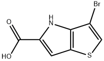 3-BROMO-4(H)-THIENO[3,2-B]PYRROLE-5-CARBOXYLICACID Struktur