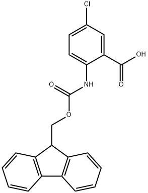 Benzoic acid, 5-chloro-2-[[(9H-fluoren-9-ylmethoxy)carbonyl]amino]- (9CI) Structure