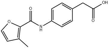 2-(4-(3-甲基呋喃-2-甲酰胺基)苯基)乙酸, 332129-63-2, 结构式