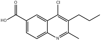 4-クロロ-2-メチル-3-プロピルキノリン-6-カルボン酸 化学構造式
