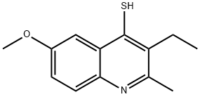 3-乙基-6-甲氧基-2-甲基喹啉-4(1H)-硫酮, 332150-08-0, 结构式