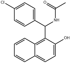 1-[α-(アセチルアミノ)-4-クロロベンジル]-2-ナフトール 化学構造式