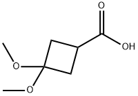 3,3-二甲氧基环丁烷甲酸,332187-56-1,结构式