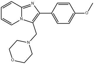 2-(p-Methoxyphenyl)-3-(morpholinomethyl)imidazo[1,2-a]pyridine 结构式