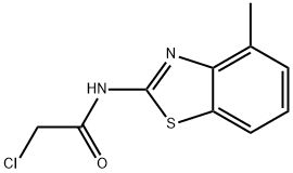 2-クロロ-N-(4-メチル-1,3-ベンゾチアゾール-2-イル)アセトアミド 化学構造式