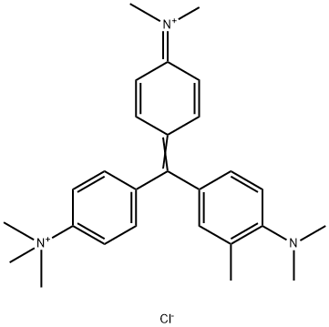 4-[[4-(dimethylamino)-m-tolyl][4-(dimethyliminio)cyclohexa-2,5-dien-1-ylidene]methyl]-N,N,N-trimethylanilinium dichloride Structure