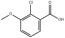 2-氯-3-甲氧基苯甲酸, 33234-36-5, 结构式
