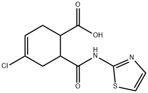 4-CHLORO-6-(THIAZOL-2-YLCARBAMOYL)-CYCLOHEX-3-ENECARBOXYLIC ACID Structure