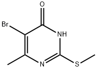 2-(甲硫基)-5-溴-6-甲基嘧啶-4(3H)-酮, 33238-63-0, 结构式