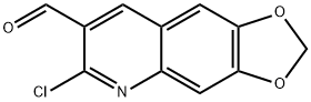 6-クロロ-1,3-ジオキソロ[4,5-g]キノリン-7-カルボアルデヒド 化学構造式