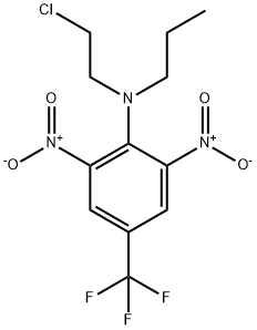 N-(2-クロロエチル)-2,6-ジニトロ-N-プロピル-4-(トリフルオロメチル)アニリン 化学構造式