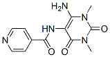 4-Pyridinecarboxamide,  N-(6-amino-1,2,3,4-tetrahydro-1,3-dimethyl-2,4-dioxo-5-pyrimidinyl)- Structure