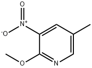 2-メトキシ-5-メチル-3-ニトロピリジン 化学構造式