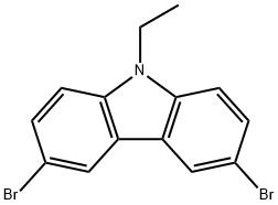 3,6-ジブロモ-9-エチルカルバゾール 化学構造式