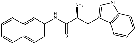 (S)-α-アミノ-N-(2-ナフタレニル)-1H-インドール-3-プロパンアミド 化学構造式