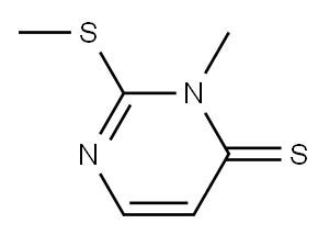 4(3H)-Pyrimidinethione,  3-methyl-2-(methylthio)- Struktur