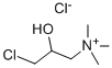 (3-クロロ-2-ヒドロキシプロピル)トリメチルアンモニウムクロリド (約50%水溶液) 化学構造式