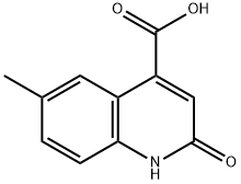 2-ヒドロキシ-6-メチルキノリン-4-カルボン酸 化学構造式