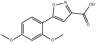 5-(2,4-DIMETHOXYPHENYL)-3-ISOXAZOLECARBOXYLIC ACID, 33282-09-6, 结构式