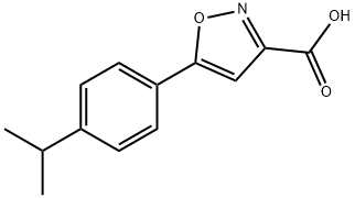 5-[4-(1-METHYLETHYL)PHENYL]-3-ISOXAZOLECARBOXYLIC ACID Structure