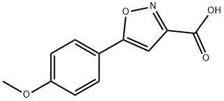 5-(4-メトキシフェニル)イソオキサゾール-3-カルボン酸 化学構造式