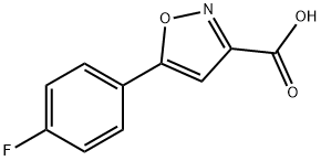 5-(4-フルオロフェニル)イソオキサゾール-3-カルボン酸 化学構造式