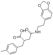 N-(2-BENZO[1,3]DIOXOL-5-YL-ETHYL)-2-(4-METHYL-BENZYL)-SUCCINAMIC ACID Struktur