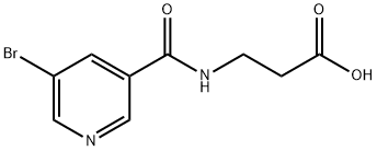 3-[(5-BROMO-PYRIDINE-3-CARBONYL)-AMINO]-PROPIONIC ACID 化学構造式