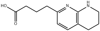 5,6,7,8-テトラヒドロ-1,8-ナフチリジン-2-酪酸 HYDROCHLORIDE 化学構造式