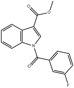 1H-INDOLE-3-CARBOXYLIC ACID, 1-(3-FLUOROBENZOYL)-,METHYL ESTER Structure