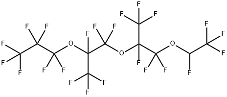 2-(ヘプタフルオロプロポキシ)-3-[1,2,2-トリフルオロ-2-(1,2,2,2-テトラフルオロエトキシ)-1-(トリフルオロメチル)エトキシ]-1,1,1,2,3,3-ヘキサフルオロプロパン 化学構造式