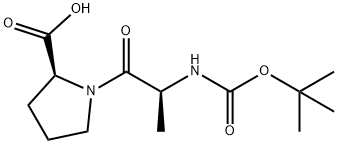 1-[N-[(1,1-ジメチルエトキシ)カルボニル]-L-アラニル]-L-プロリン 化学構造式