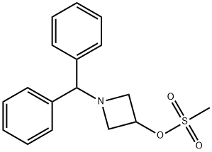 1-二苯甲基-3-甲烷磺酸氮杂环丁烷, 33301-41-6, 结构式