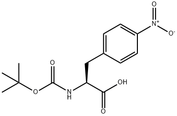 N-(tert-ブトキシカルボニル)-4-ニトロ-L-フェニルアラニン 化学構造式