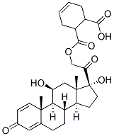 11beta,17-dihydroxypregna-1,4-diene-3,20-dione 21-[(6-carboxycyclohex-3-en-1-yl)formate],3331-71-3,结构式
