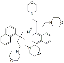 4,4'-[3-[N-[4-Morpholino-2-(1-naphtyl)-2-(2-morpholinoethyl)butyl]formimidoyl]-3-(1-naphtyl)pentamethylene]dimorpholine Struktur