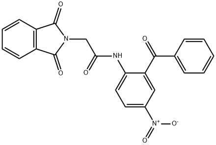 N-(2-苯甲酰基-4-硝基苯基)-1,3-二氢-1,3-二氧代-2H-异吲哚-2-乙酰胺 结构式