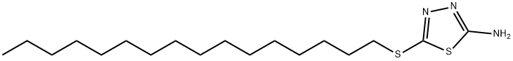 1,3,4-Thiadiazole, 2-amino-5-(hexadecylthio)- Structure