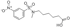 6-[methyl[(3-nitrophenyl)sulphonyl]amino]hexanoic acid Struktur