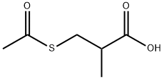 3-(アセチルチオ)-2-メチルプロピオン酸 化学構造式