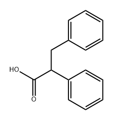 2,3-ジフェニルプロピオン酸 化学構造式