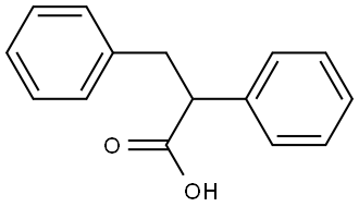 2,3-ジフェニルプロピオン酸 化学構造式