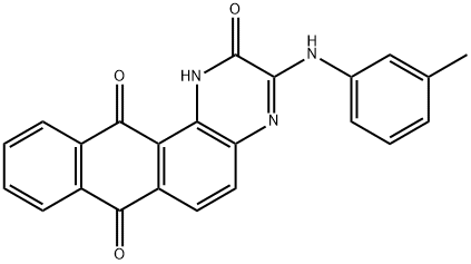 2-Hydroxy-3-[(3-methylphenyl)amino]naphtho[2,3-f]quinoxaline-7,12-dione,3333-61-7,结构式