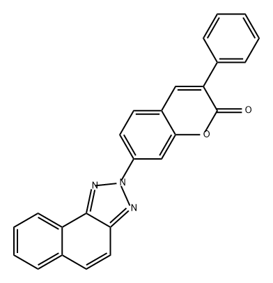7-(2H-naphtho[1,2-d]triazol-2-yl)-3-phenyl-2-benzopyrone Struktur