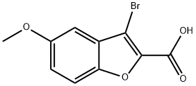 3-溴-5-甲氧基苯并呋喃-2-羧酸, 333385-05-0, 结构式