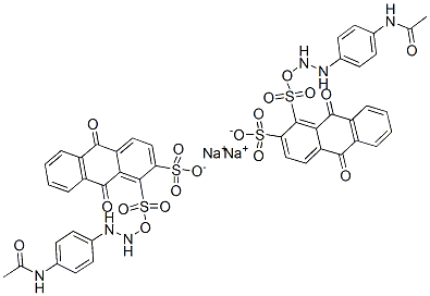 disodium [[4-(acetylamino)phenyl]amino]amino-9,10-dihydro-9,10-dioxoanthracenedisulphonate Struktur