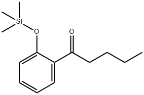 2'-[(トリメチルシリル)オキシ]バレロフェノン 化学構造式