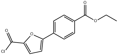 4-(5-CHLOROCARBONYL-FURAN-2-YL)-BENZOIC ACID ETHYL ESTER Structure