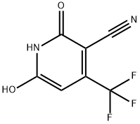 3-シアノ-2,6-ジヒドロキシ-4-(トリフルオロメチル)ピリジン 化学構造式